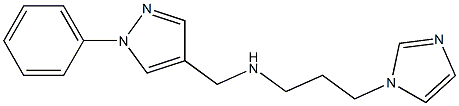 [3-(1H-imidazol-1-yl)propyl][(1-phenyl-1H-pyrazol-4-yl)methyl]amine 结构式