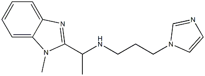 [3-(1H-imidazol-1-yl)propyl][1-(1-methyl-1H-1,3-benzodiazol-2-yl)ethyl]amine 结构式