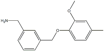 [3-(2-methoxy-4-methylphenoxymethyl)phenyl]methanamine 结构式