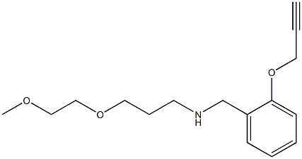 [3-(2-methoxyethoxy)propyl]({[2-(prop-2-yn-1-yloxy)phenyl]methyl})amine 结构式