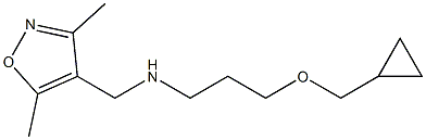 [3-(cyclopropylmethoxy)propyl][(3,5-dimethyl-1,2-oxazol-4-yl)methyl]amine 结构式