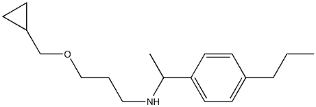 [3-(cyclopropylmethoxy)propyl][1-(4-propylphenyl)ethyl]amine 结构式