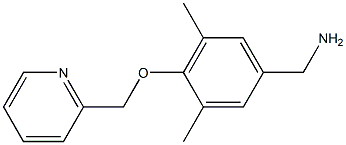 [3,5-dimethyl-4-(pyridin-2-ylmethoxy)phenyl]methanamine 结构式