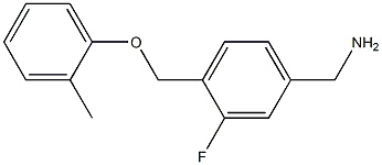 [3-fluoro-4-(2-methylphenoxymethyl)phenyl]methanamine 结构式