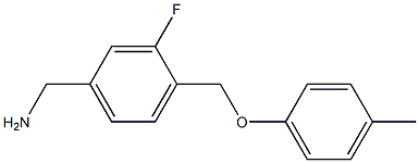 [3-fluoro-4-(4-methylphenoxymethyl)phenyl]methanamine 结构式