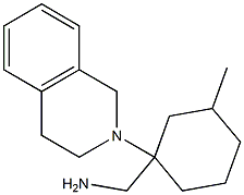 [3-methyl-1-(1,2,3,4-tetrahydroisoquinolin-2-yl)cyclohexyl]methanamine 结构式