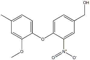 [4-(2-methoxy-4-methylphenoxy)-3-nitrophenyl]methanol 结构式