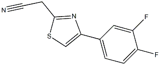 [4-(3,4-difluorophenyl)-1,3-thiazol-2-yl]acetonitrile 结构式