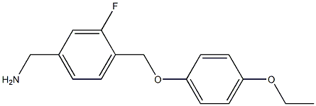 [4-(4-ethoxyphenoxymethyl)-3-fluorophenyl]methanamine 结构式
