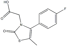 [4-(4-fluorophenyl)-5-methyl-2-oxo-1,3-thiazol-3(2H)-yl]acetic acid 结构式