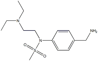 [4-(aminomethyl)phenyl]-N-[2-(diethylamino)ethyl]methanesulfonamide 结构式