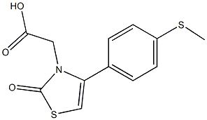 [4-[4-(methylthio)phenyl]-2-oxo-1,3-thiazol-3(2H)-yl]acetic acid 结构式