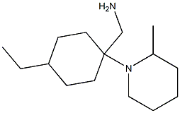 [4-ethyl-1-(2-methylpiperidin-1-yl)cyclohexyl]methanamine 结构式