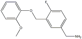 [4-fluoro-3-(2-methoxyphenoxymethyl)phenyl]methanamine 结构式