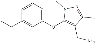 [5-(3-ethylphenoxy)-1,3-dimethyl-1H-pyrazol-4-yl]methanamine 结构式