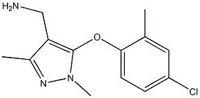 [5-(4-chloro-2-methylphenoxy)-1,3-dimethyl-1H-pyrazol-4-yl]methanamine 结构式