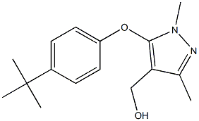 [5-(4-tert-butylphenoxy)-1,3-dimethyl-1H-pyrazol-4-yl]methanol 结构式