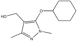 [5-(cyclohexyloxy)-1,3-dimethyl-1H-pyrazol-4-yl]methanol 结构式