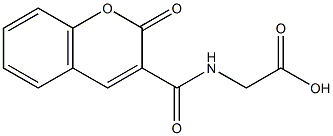 {[(2-oxo-2H-chromen-3-yl)carbonyl]amino}acetic acid 结构式