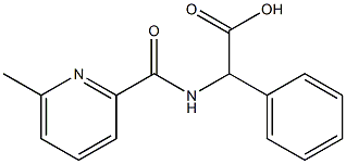 {[(6-methylpyridin-2-yl)carbonyl]amino}(phenyl)acetic acid 结构式