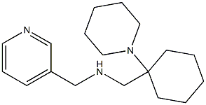 {[1-(piperidin-1-yl)cyclohexyl]methyl}(pyridin-3-ylmethyl)amine 结构式