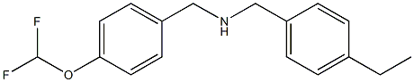 {[4-(difluoromethoxy)phenyl]methyl}[(4-ethylphenyl)methyl]amine 结构式