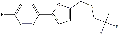 {[5-(4-fluorophenyl)furan-2-yl]methyl}(2,2,2-trifluoroethyl)amine 结构式