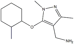 {1,3-dimethyl-5-[(2-methylcyclohexyl)oxy]-1H-pyrazol-4-yl}methanamine 结构式