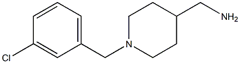 {1-[(3-chlorophenyl)methyl]piperidin-4-yl}methanamine 结构式