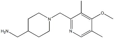 {1-[(4-methoxy-3,5-dimethylpyridin-2-yl)methyl]piperidin-4-yl}methanamine 结构式