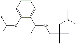 {1-[2-(difluoromethoxy)phenyl]ethyl}({2-[(dimethylamino)methyl]-2-methylpropyl})amine 结构式