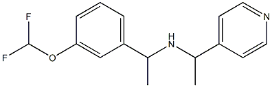 {1-[3-(difluoromethoxy)phenyl]ethyl}[1-(pyridin-4-yl)ethyl]amine 结构式