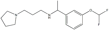 {1-[3-(difluoromethoxy)phenyl]ethyl}[3-(pyrrolidin-1-yl)propyl]amine 结构式