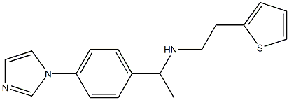 {1-[4-(1H-imidazol-1-yl)phenyl]ethyl}[2-(thiophen-2-yl)ethyl]amine 结构式