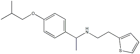 {1-[4-(2-methylpropoxy)phenyl]ethyl}[2-(thiophen-2-yl)ethyl]amine 结构式