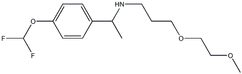 {1-[4-(difluoromethoxy)phenyl]ethyl}[3-(2-methoxyethoxy)propyl]amine 结构式