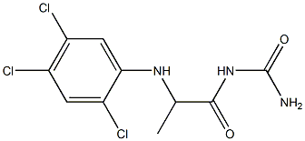 {2-[(2,4,5-trichlorophenyl)amino]propanoyl}urea 结构式