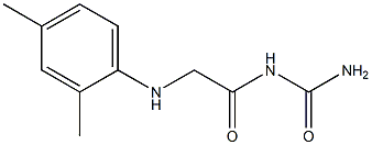 {2-[(2,4-dimethylphenyl)amino]acetyl}urea 结构式