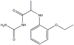 {2-[(2-ethoxyphenyl)amino]propanoyl}urea 结构式