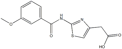 {2-[(3-methoxybenzoyl)amino]-1,3-thiazol-4-yl}acetic acid 结构式