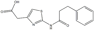 {2-[(3-phenylpropanoyl)amino]-1,3-thiazol-4-yl}acetic acid 结构式