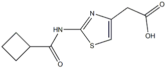 {2-[(cyclobutylcarbonyl)amino]-1,3-thiazol-4-yl}acetic acid 结构式