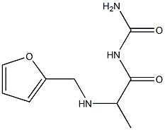 {2-[(furan-2-ylmethyl)amino]propanoyl}urea 结构式