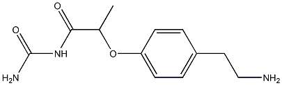 {2-[4-(2-aminoethyl)phenoxy]propanoyl}urea 结构式