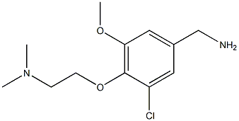 {3-chloro-4-[2-(dimethylamino)ethoxy]-5-methoxyphenyl}methanamine 结构式