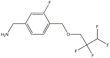 {3-fluoro-4-[(2,2,3,3-tetrafluoropropoxy)methyl]phenyl}methanamine 结构式