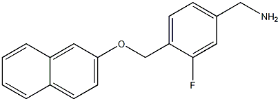 {3-fluoro-4-[(naphthalen-2-yloxy)methyl]phenyl}methanamine 结构式