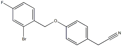 {4-[(2-bromo-4-fluorobenzyl)oxy]phenyl}acetonitrile 结构式