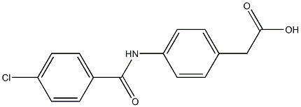 {4-[(4-chlorobenzoyl)amino]phenyl}acetic acid 结构式