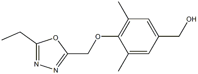 {4-[(5-ethyl-1,3,4-oxadiazol-2-yl)methoxy]-3,5-dimethylphenyl}methanol 结构式